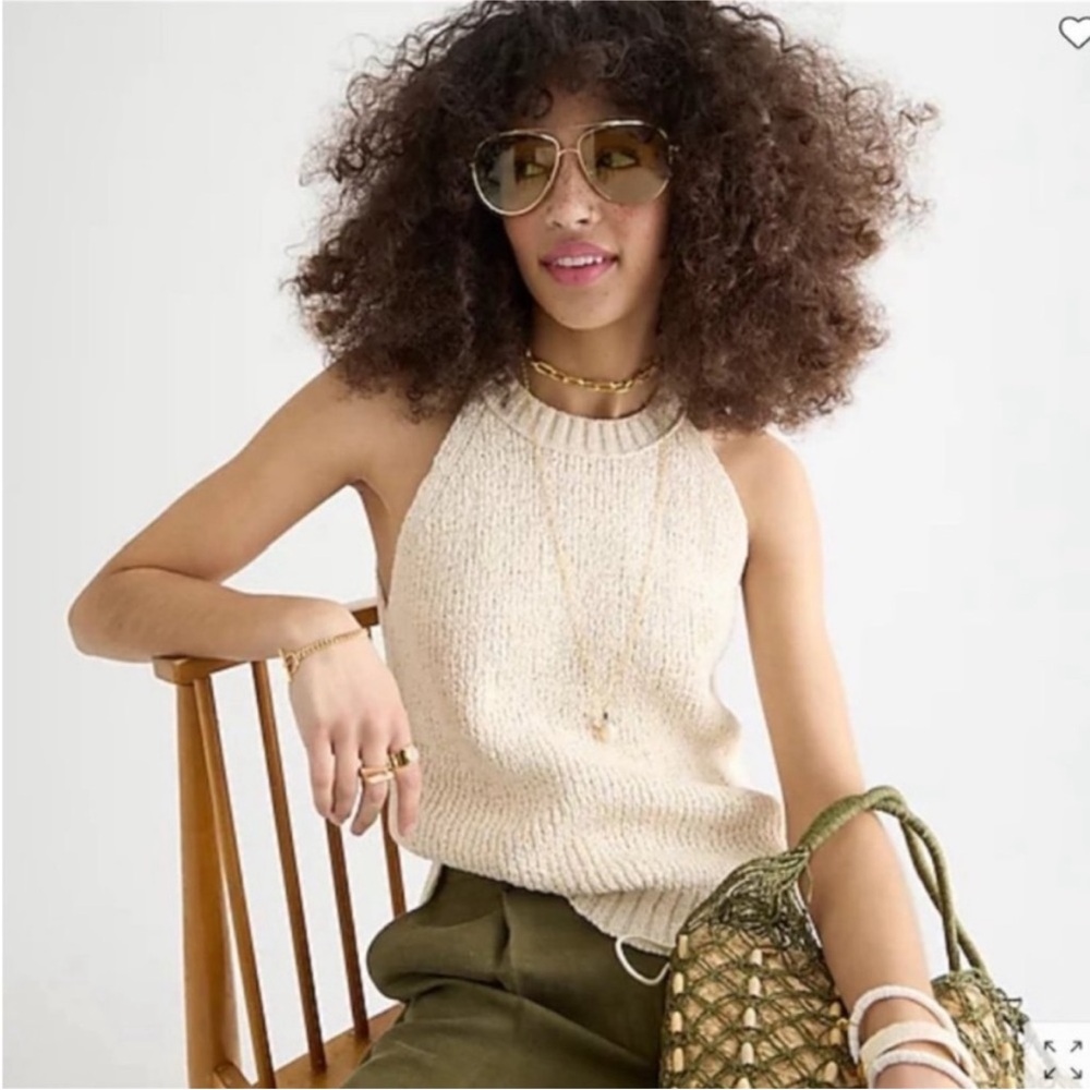 J. Crew Cream Sweater Tank L